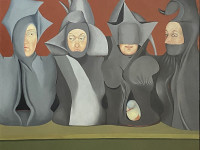Nicole Carvajal, La hermandad, óleo sobre tela, 100 x 85 cm., 1991